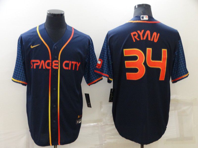 Men Houston Astros #34 Ryan Blue City Edition Game Nike 2022 MLB Jerseys->houston astros->MLB Jersey